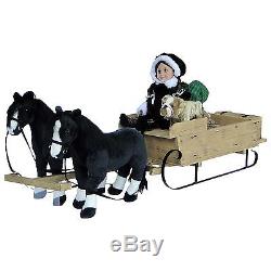 Little House Covered Wagon, Sleigh & Trunk Fits Two 18 inch American Girl Dolls