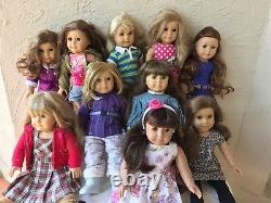 Lot Of 10 American Girl Dolls Some Girl Of The Year Majority Retired
