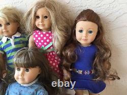 Lot Of 10 American Girl Dolls Some Girl Of The Year Majority Retired