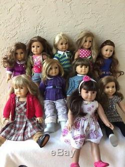 Lot Of 10 American Girl Dolls Some Girl Of The Year Majority Retired