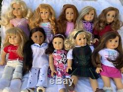 Lot Of 10 American Girl Pleasant Co. Discontinued Dolls