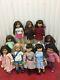 Lot Of 10 American Girl Pleasant Company Dolls Majority Retired