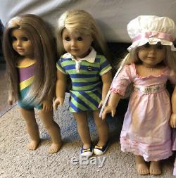 Lot Of 3 American Girl Dolls Mckenna, Lanie, And Caroline