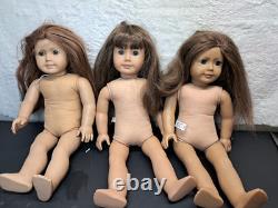 Lot Of 3 Dolls. 2 Are Pleasant Company 1 Is American Girl 18 Doll T61