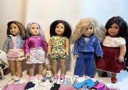 Lot Of 5 American Girl / (1)Pleasant Company? Dolls/ CLOTHES / ACCESSORIES /READ