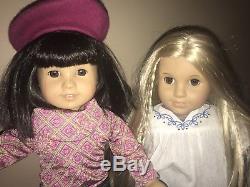 Lot of 2 American Girl Dolls Ivy & Julie, Meet clothes Excellent cond