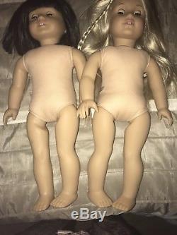 Lot of 2 American Girl Dolls Ivy & Julie, Meet clothes Excellent cond