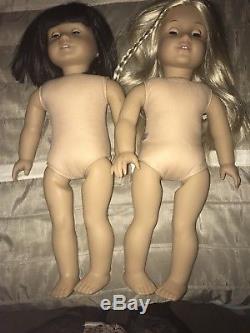 Lot of 2 American Girl Dolls Ivy & Julie, Meet clothes Excellent cond