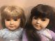Lot of 2 American Girl Pleasant Company Dolls 18 Blonde/Brunette Blue Eyes Read