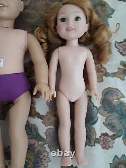 Lot of 3 AMERICAN GIRL DOLLS 2 18 and 1 4, used