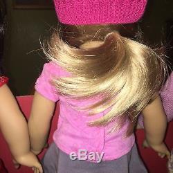 Lot of 3 AMERICAN GIRL DOLLs Ivy, Kit + One Some Accessories Lot A