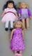 Lot of 3 American Girl 18 Dolls Brunette & Blonde Hair with Outfits