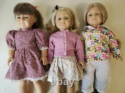 Lot of 3 American Girl Dolls Pleasant Company / Molly, Elizabeth and Kit