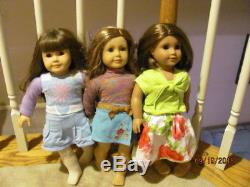 Lot of 3 American Girl Dolls WITH OUTFITS