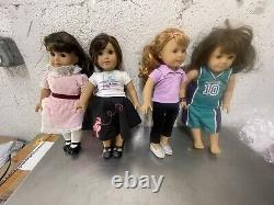 Lot of 4 AMERICAN GIRL DOLLS 18 DOLLS with Clothing GRACE + FRIENDS