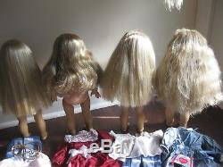 Lot of 4 American Girl Dolls Julie x 2 Kirsten & All Blonde