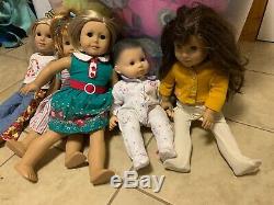 Lot of American Girl Dolls With Accessories