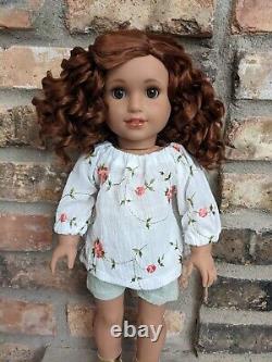 Mackenzie Custom American Girl Doll OOAK Auburn Curly Hair Brown Eyes Evette