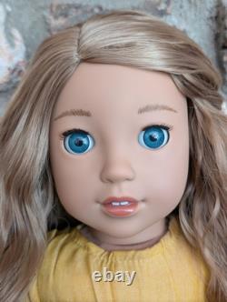 Mariette Custom American Girl Doll OOAK Brown Hair Blue Eyes Nanea Mold