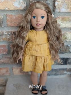 Mariette Custom American Girl Doll OOAK Brown Hair Blue Eyes Nanea Mold