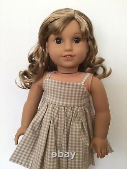 Melissa Custom American Girl Doll OOAK Blonde Curly Hair Bangs Light Brown Eyes