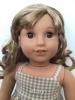 Melissa Custom American Girl Doll OOAK Blonde Curly Hair Bangs Light Brown Eyes