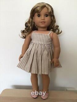 Melissa Custom American Girl Doll OOAK Blonde Curly Hair Bangs Light Brown Eyes