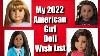 My 2022 American Girl Doll Wish List
