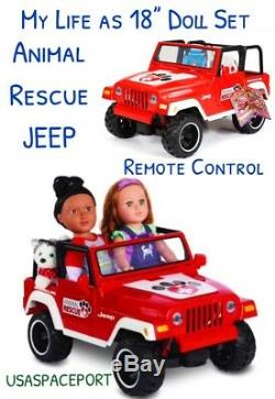 My Life as 18 Doll Remote Control ANIMAL RESCUE JEEP American Girl Boy R/C Car