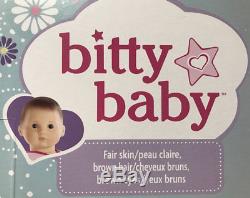 NEW American Girl 15 Bitty Baby 12 pc Set Fair Skin Brown Hair & Eyes Playset