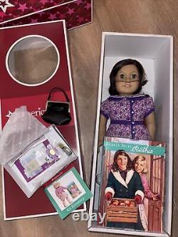 NEW American Girl 18 RUTHIE DOLL In Meet Outfit + ACCESSORIES Watch Purse BOXES