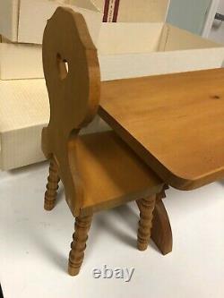 NEW American Girl Kirsten Trestle Table & Chairs Pleasant Company RARE RETIRED