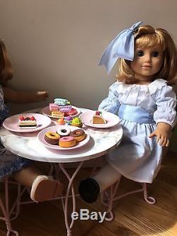 NEW IN BOX NRFB American Girl Sweet Treats Pink Table & Chairs Ice Cream Parlor