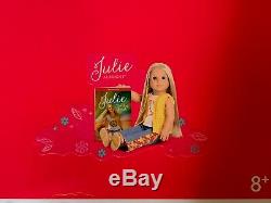 NEW in Box American Girl Julie 18 Doll Lgt Skin Blonde Hair Brown Eyes with Book