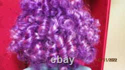 NIB CYO American Girl Blue eyes Purple curly hair light skin Earrings Freckles