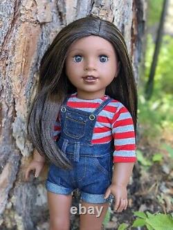 Nanisca Custom American Girl Doll OOAK Black Brown Hair Brown Eyes Claudie