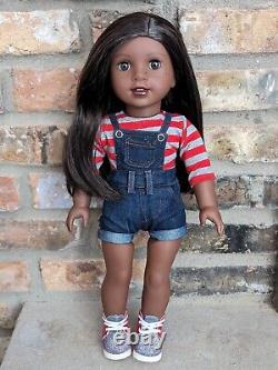 Nanisca Custom American Girl Doll OOAK Black Brown Hair Brown Eyes Claudie
