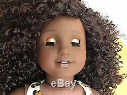 Natasha Custom OOAK African American Girl Doll Brown Curly Hair Blue Eyes CYO
