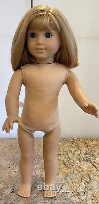 Nude Doll Only 18 American Girl Nellie Strawberry Blond dark blue eyes bangs