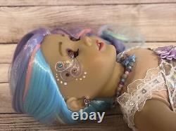 OOAK American Girl Doll 18 Blue Eyes Mermaid Rainbow Hair Facepaint Custom