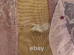 OOAK American Girl Doll 18 Long Pink Curly Hair Blue Eyes Mermaid Facepaint