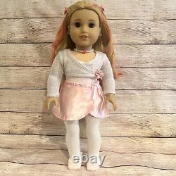 OOAK American Girl Doll Blonde Hair With Pink Streaks Ballerina Custom Face Paint