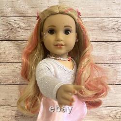 OOAK American Girl Doll Blonde Hair With Pink Streaks Ballerina Custom Face Paint