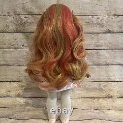 OOAK American Girl Doll Blonde Hair With Pink Streaks Ballerina Custom Face Paint