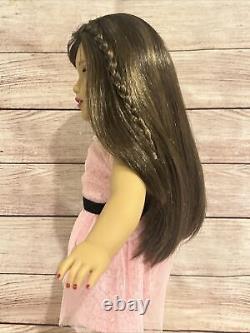 OOAK American Girl Doll Grace Brown Hair Blue Eyes 2015 Party Makeup Custom