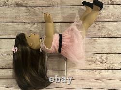OOAK American Girl Doll Grace Brown Hair Blue Eyes 2015 Party Makeup Custom