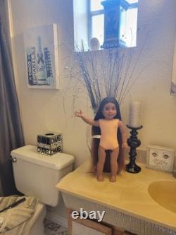 OOAK American Girl Doll with Extra long hair human hair and Freckles
