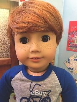 OOAK Custom American Girl Doll Custom 18 Boy/brother Brown Eyes Ginger Red Hair