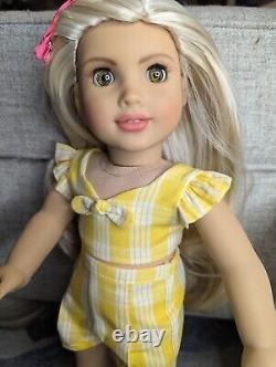 OOAK Custom Repainted American Girl Doll JOSS Mold REPAINTED Green Eyes Outfit