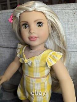 OOAK Custom Repainted American Girl Doll JOSS Mold REPAINTED Green Eyes Outfit